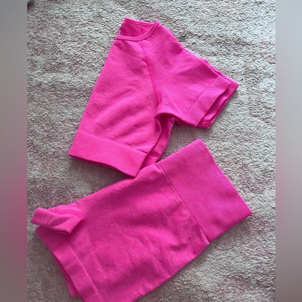 Matching pink workout set